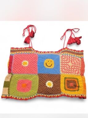 Earthbound Crocheted Crop Top, XL